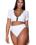 Plus Size Splice Swimwear