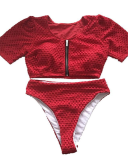 Plus Size Splice Swimwear