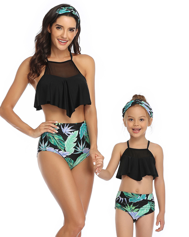 New Arriving Beauty Floral Print Sexy Parent&Child Swimsuit S-XL