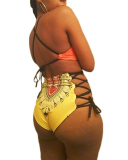 Plus Size Tether Print Swimwear bikini
