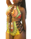 Plus Size Tether Print Swimwear bikini
