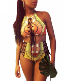 Plus Size Tether Print Swimwear bikini
