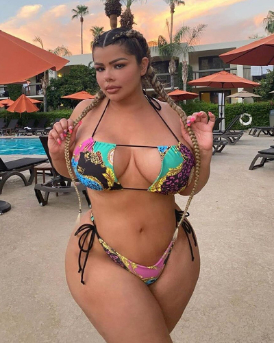 Swimsuit Women Large Size Bikini Ladies Bathing Suit New Plus String Push Up With Print Polyester Sierra Surfer