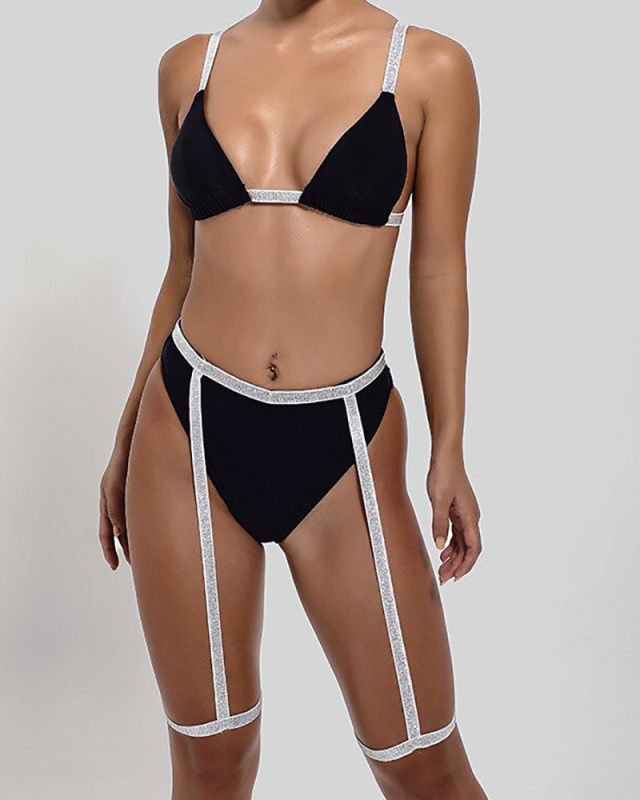 Sexy Swimsuit Women Bikini Push-up Bandage Bikini Set Two-Piece High Waist Swimwear Bathing Suit Female Biquini