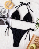 Swimsuit 2021 Bikini Stitching Leopard Bikini Ladies Split Swimsuit Triangle Bikini Women