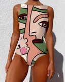 Floral Print Swimsuit Woman One-piece Swimsuit