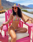  Sexy Swimwear Broken Flower Two-piece Swimsuit