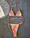  Sexy Swimwear Broken Flower Two-piece Swimsuit