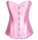 Ladies Classic Satin Bustier Corset Solid Glossy Hourglass Strapless Overbust Lace up Corset Top Waist Cincher Sexy Lingerie