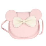 Women Cute Bow With Glitzy Sequins Pu Handbag