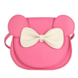 Women Cute Bow With Glitzy Sequins Pu Handbag
