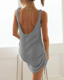 Lady Loose Strappy halter Top Bikini Blouse S-XL