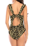Lady Sexy Deep V Ruffles Multi Color One Piece Swimsuit S-XXL