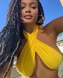 Summer Sexy Women Solid Color Bind Straps Chest Tops