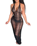 V-neck Crochet Women New Beach Dress