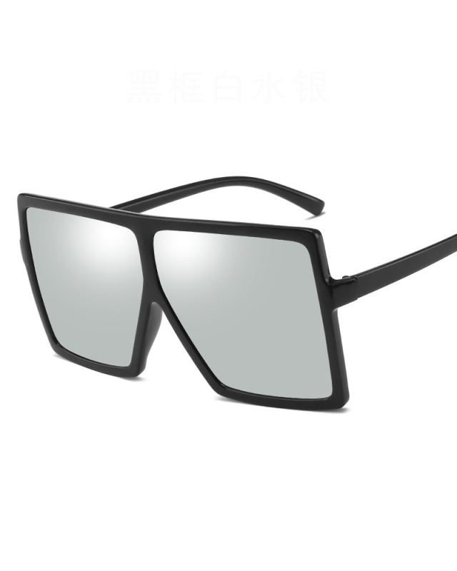 INS Style Big Box Fashion Trend Box Personality Slim Sunglasses Multicolor