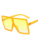 INS Style Big Box Fashion Trend Box Personality Slim Sunglasses Multicolor