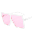 INS Style Big Box Fashion Trend Box Personality Slim Sunglasses Multicolor