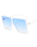 INS Style Big Box Fashion Trend Box Personality Slim Sunglasses Multicolor