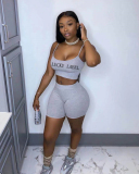 Summer Halter Neck Sleeveless Two Piece Set S-XXL