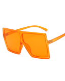 INS Style Big Box Fashion Trend Box Personality Slim Sunglasses Multicolor