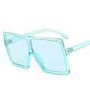 INS Style Big Box Fashion Trend Box Personality Slim Sunglasses Multicolor