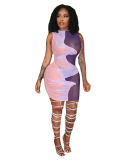 Sleeveless Sexy See Through Hot Dress S-XXL
