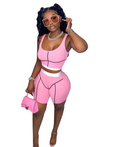 Cute Girl Summer Causal Two Piece Shorts