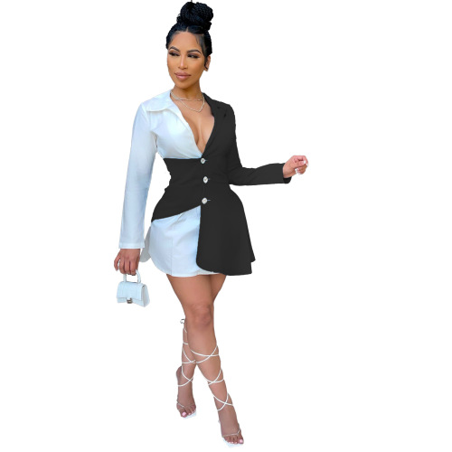 Long Sleeve Women Blouse Shirt Dress S-XL