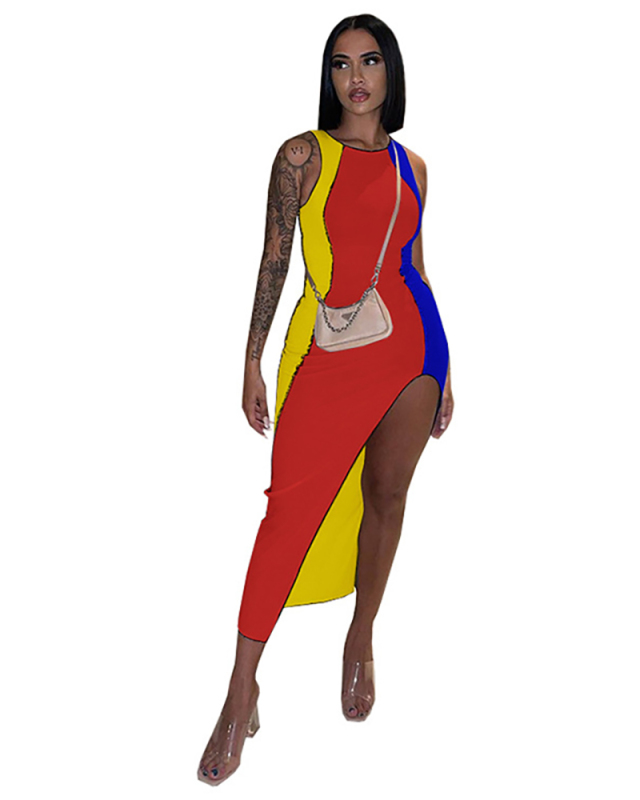 High Cut Women New Sleeveless Sexy Dress