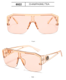 New Fashion Big Frame All-In-One Glasses Sports Style Transparent Colorful Sunglasses