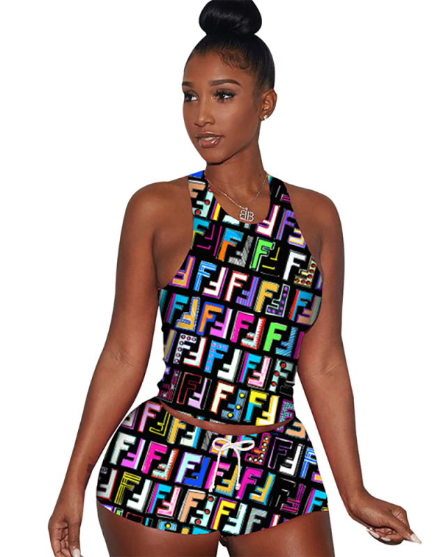 Casual women summer hot two pieces dress