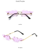 New Style Personalized Frameless Colorful Ocean Sunglasses