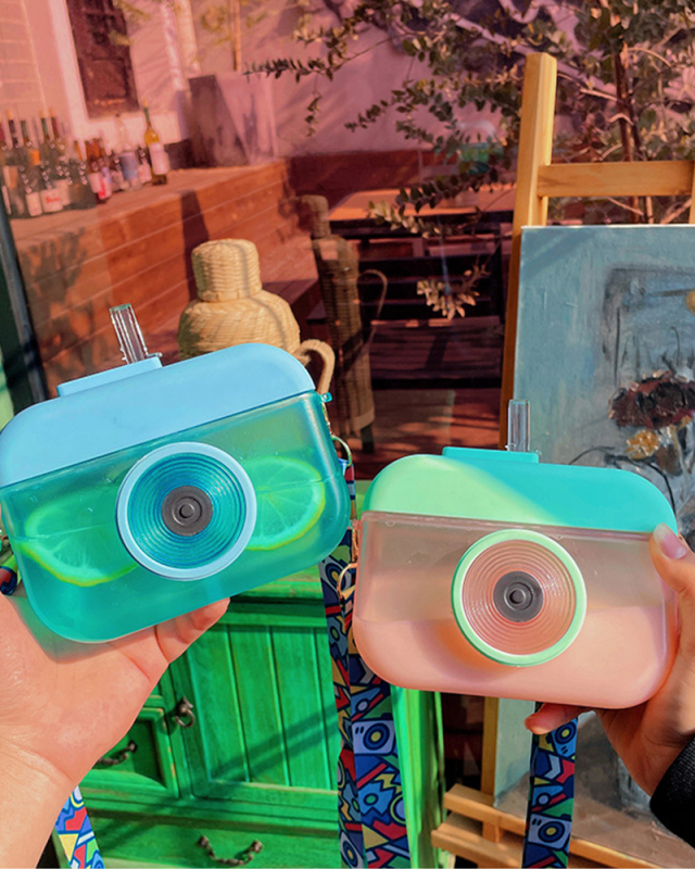 New Girls Kids Hot Sale Camera Shape Portable Water Bottle