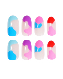 24pcs Graffiti Style Artificial Nails Fake Nails Removable Nail Patches