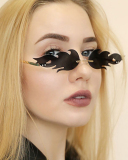 New Style Personalized Frameless Colorful Ocean Sunglasses