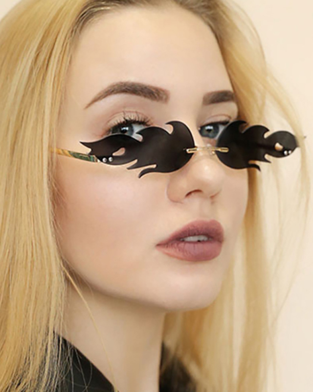 New Style Personalized Frameless Colorful Ocean Sunglasses