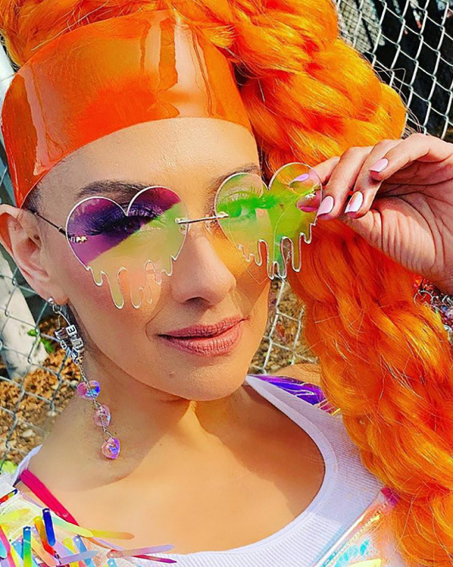 New Love Drop Shaped Colorful Borderless Prom Tears Funny Sunglasses