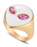 New Alien Head Ring 18K Gold Color Color Preserved Cute Girly Ring