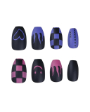 24pcs Flame Artificial Nails Fake Nail Patches Waterproof Removable Nail Patch