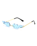 New Style Personalized Frameless Colorful Ocean Sunglasses