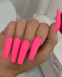 24pcs Solid Color Long Ballet Wearing Artificial Nails Waterproof Removable Fake Nails