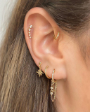 Romantic Stars and Moon Series Popular Butterfly Earrings Moon Universe Single Ear Earring Set