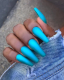 24pcs Solid Color Long Ballet Wearing Artificial Nails Waterproof Removable Fake Nails