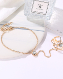 Creative All-Match Diamond Arrow Ring and Finger Bracelet