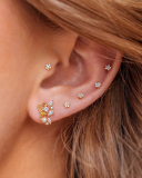 Romantic Stars and Moon Series Popular Butterfly Earrings Moon Universe Single Ear Earring Set