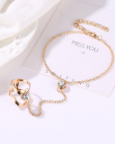 Creative All-Match Diamond Arrow Ring and Finger Bracelet