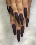 24pcs Solid Color Long Ballet Wearing Artificial Nails Waterproof Removable Fake Nails