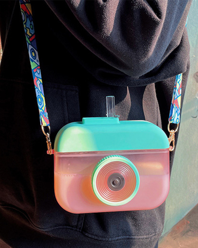 New Girls Kids Hot Sale Camera Shape Portable Water Bottle