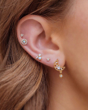 Romantic Stars and Moon Series Popular Butterfly Earrings Moon Universe Single Ear Earring Set